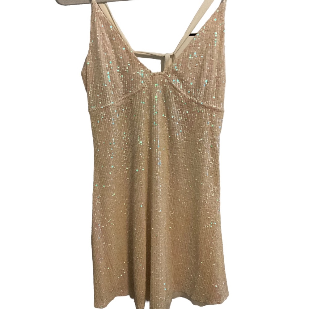 Free People Gold Rush mini sequin dress